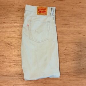 Levis 514 Straight Fit Pants Mens 34x32 Sand Beige Cotton Stretch 00514-1970